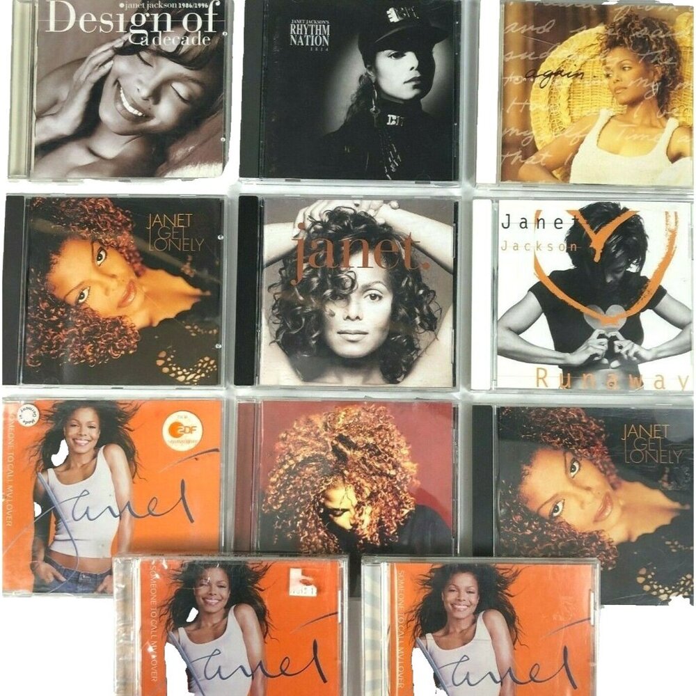 Janet Jackson 11 CD Lot HIts Remixes Again Lonely Runaway Someone Call Lover